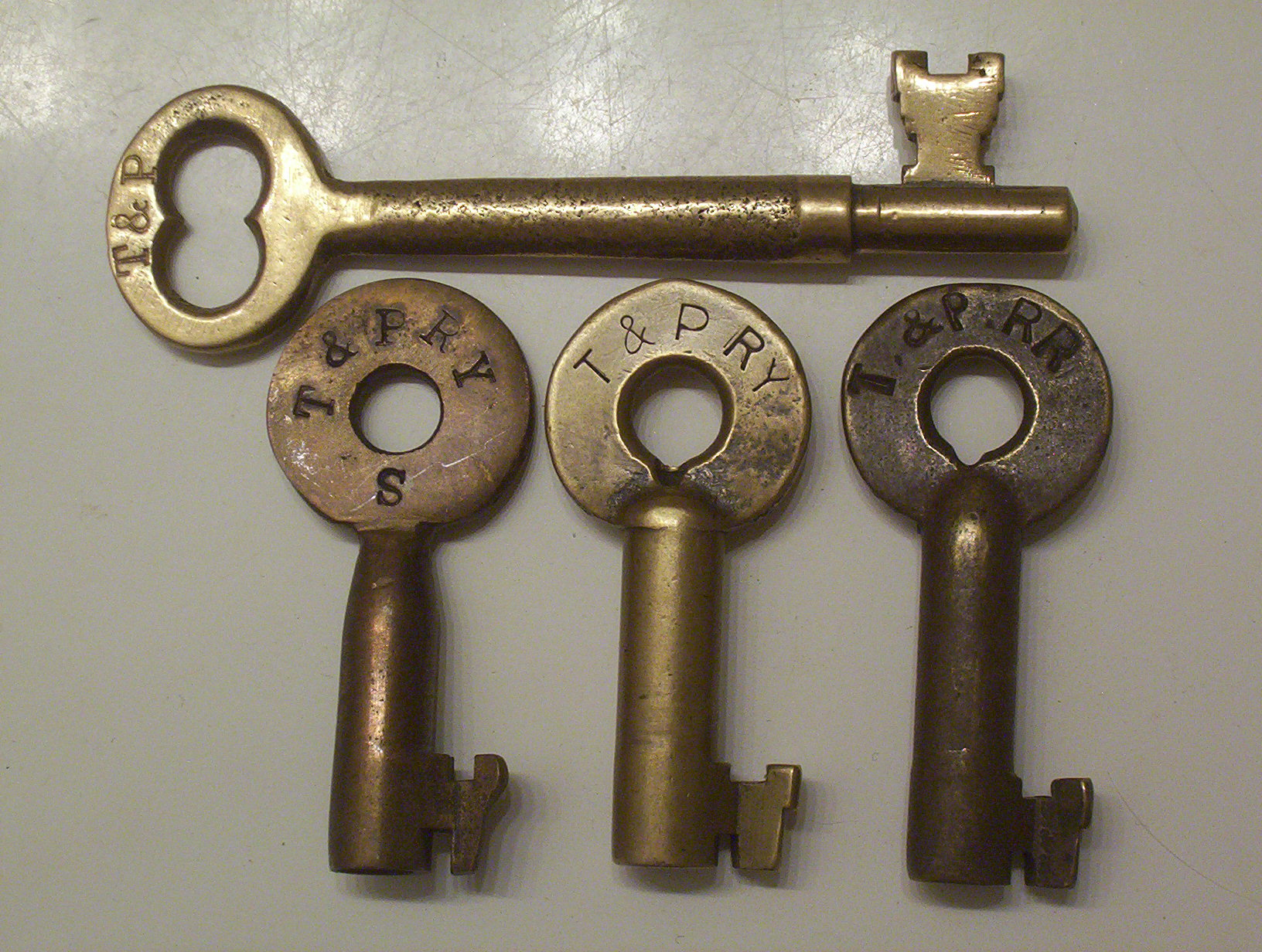 Image of T&P  Miscellany - T&P Caboose and Switch Keys