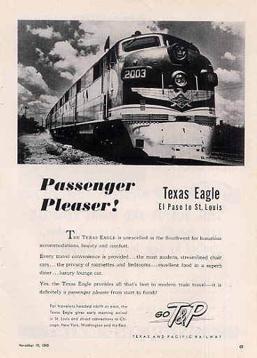 Image of T&P  Advertisements - 1949 Magazine Advertisement