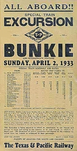 Image of T&P  Advertisements - 1933 Tour Brochure for Bunkie Louisiana