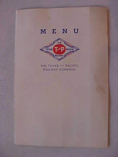Image of T&P  Dining Car - 1943 Breakfast Menu - cover