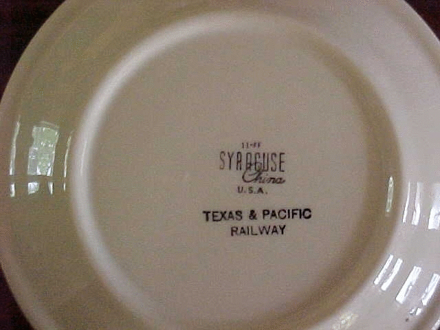 Image of T&P  Dining Car - Bread Plate