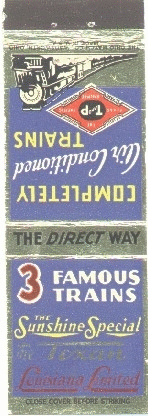 Image of T&P  Matchbooks - Completely Air Conditioned Trains blue