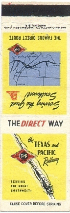 Image of T&P  Matchbooks - Serving the Great Southwest