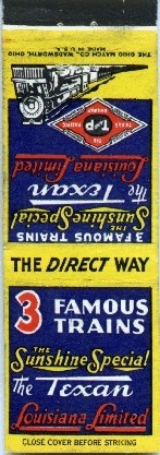 Image of T&P  Matchbooks - Three Famous Trains