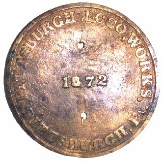 Image of T&P  Miscellany - 1872 Builders Plate  - Grace Museum - Abilene, Texas