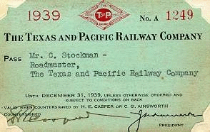 Image of T&P  Passes - 1939