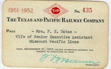 Image of T&P  Passes - 1951 -52
