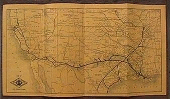 Image of T&P  Timetables - 1930 Timetable map