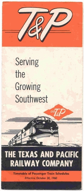 Image of T&P  Timetables - 1960 Timetable cover