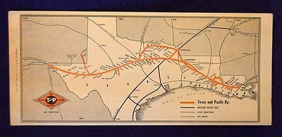 Image of T&P  Timetables - 1958 Timetable map
