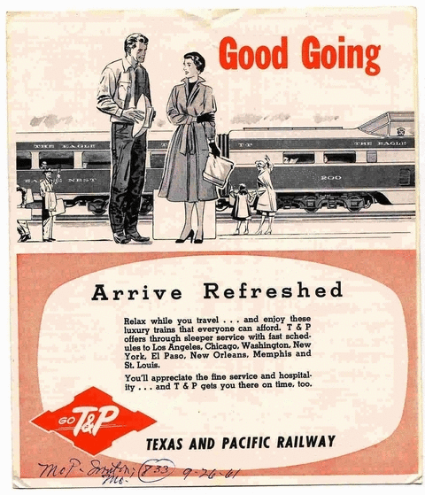 Image of T&P  Timetables - 1961 Timetable inside
