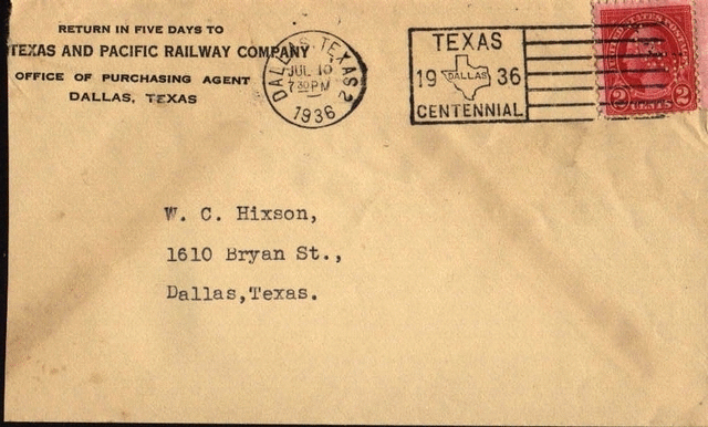 Image of T&P  Scripophily - Envelope c1936