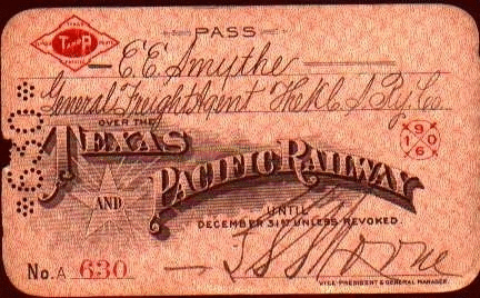 Image of T&P  Passes - 1906