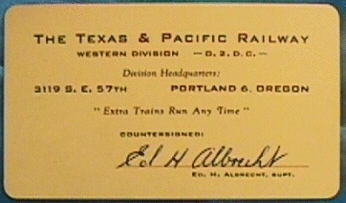 Image of T&P  Passes - Western Division