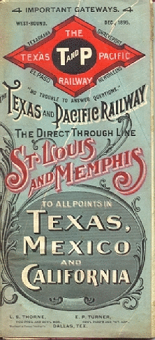 Image of T&P  Timetables - 1899 Timetable - front
