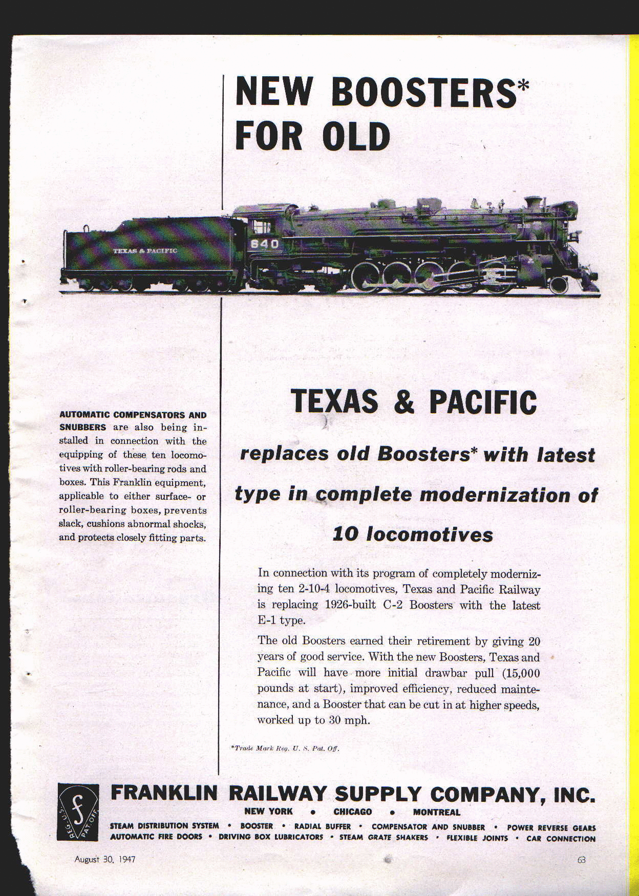 Image of T&P  Advertisements - 1947 August 30