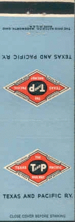 Image of T&P  Matchbooks - T&P Logo on Blue