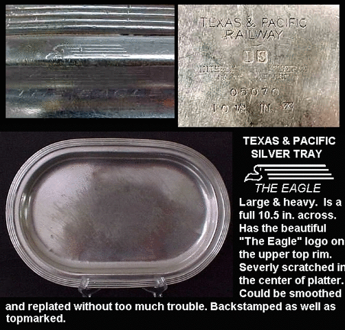 Image of T&P  Dining Car - Silver Tray
