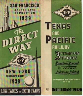 Image of T&P  Timetables - 1939 May