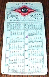 Image of T&P  Miscellany - 1904-05 Pocket Calendar