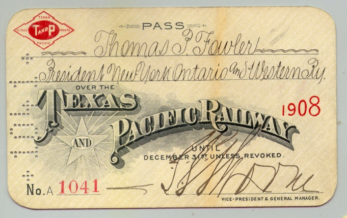 Image of T&P  Passes - 1908