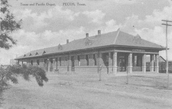 Image of T&P Stations & Structures in Pecos Texas c1912