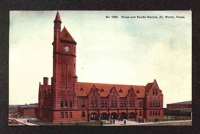 Image of T&P Stations & Structures in Original T&P Station - Postcard c1900s