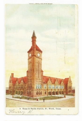 Image of T&P Stations & Structures in Original T&P Station - Postcard c1907