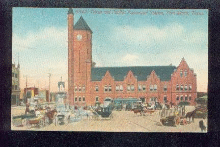 Image of T&P Stations & Structures in Original T&P Station - Postcard
