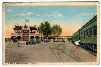 Image of T&P Stations & Structures in Marshall TX Depot - c1922