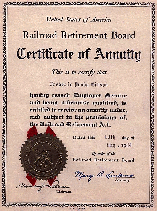 Image of T&P  Scripophily - Certificate of Annuity