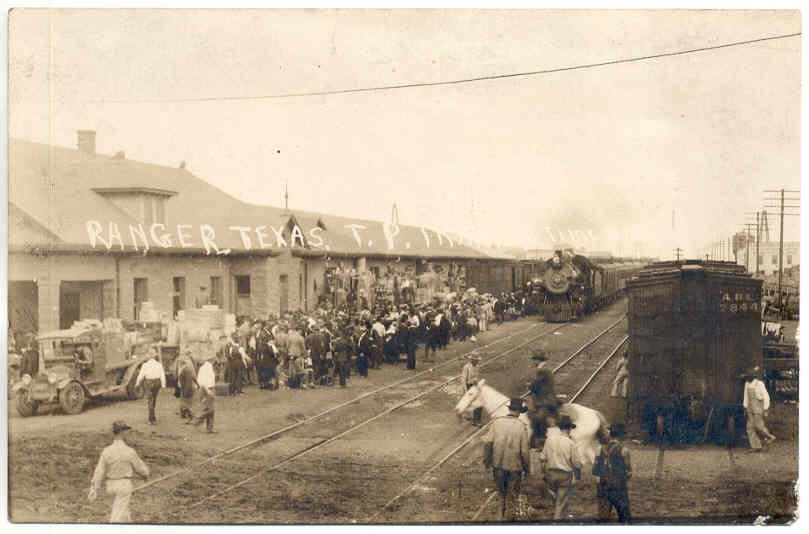 Image of T&P Stations & Structures in Ranger TX c1919
