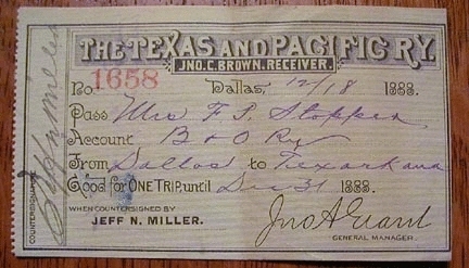 1888 Trip Pass - front