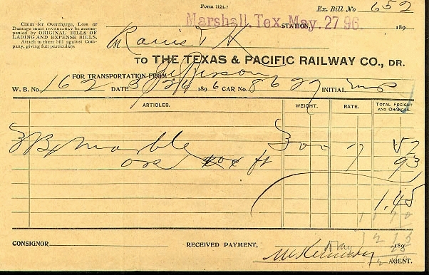 1896 Billhead