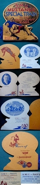 Menu - SMU vs Navy<BR>13 November 1930