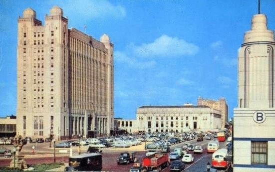 Existing T&P Station - Postcard c1950s