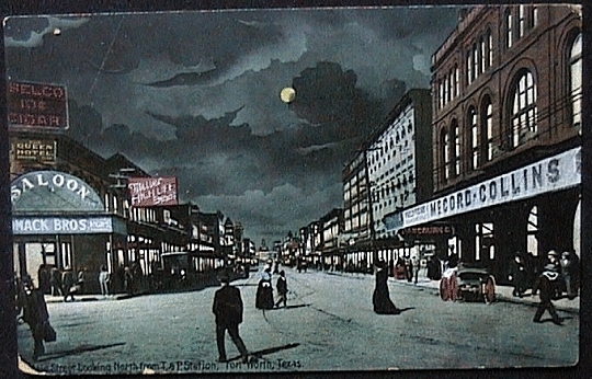 Ft. Worth Main Street c1910 as seen from original Ft. Worth T&P Station