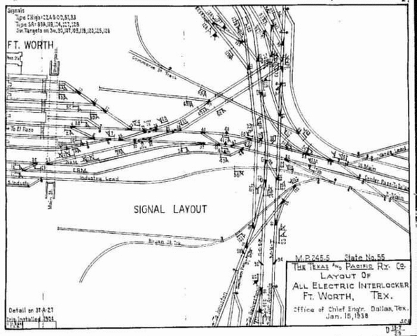 Tower 55 - Interlocker Layout as of 15 January 1938
