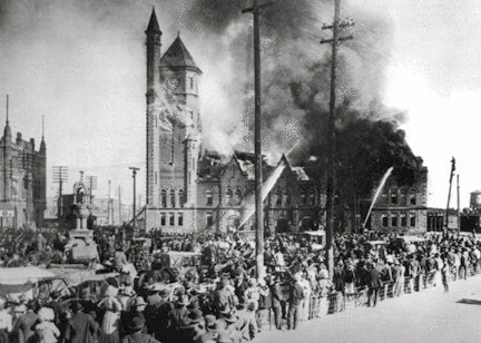 Original Ft. Worth TX Station on fire