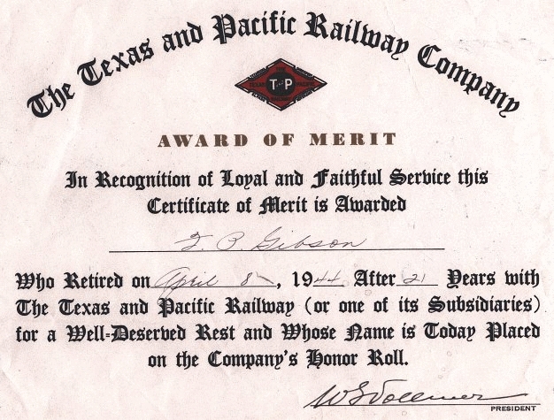 Certificate of Merit