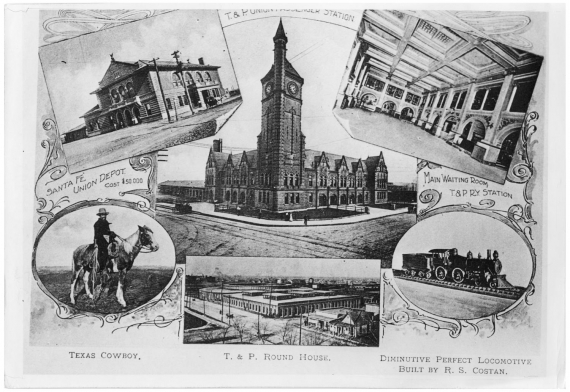Views of the Texas and Pacific Railway in Fort Worth, Texas
