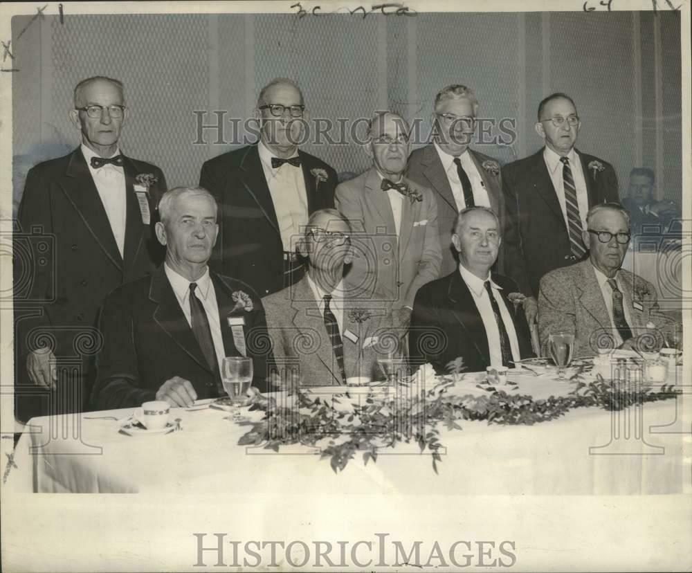 Warren Rush with other Texas & Pacific 50 year honorees, c1956