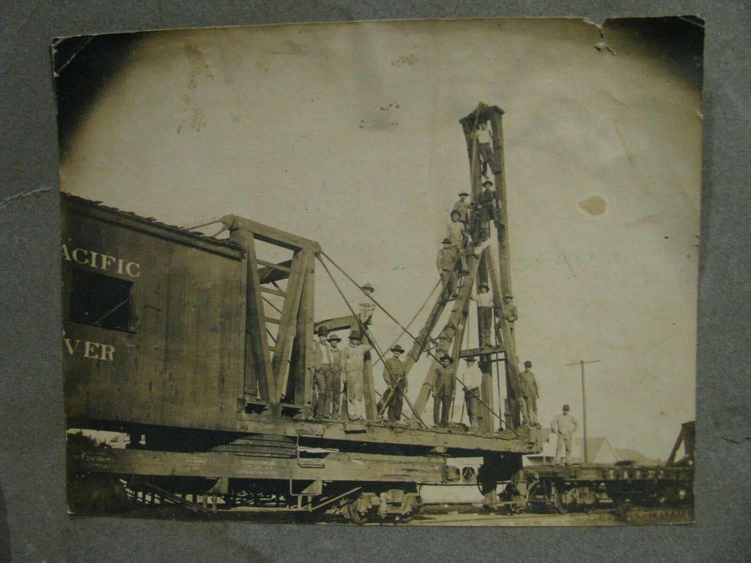 Railroad Pile Driver Crew