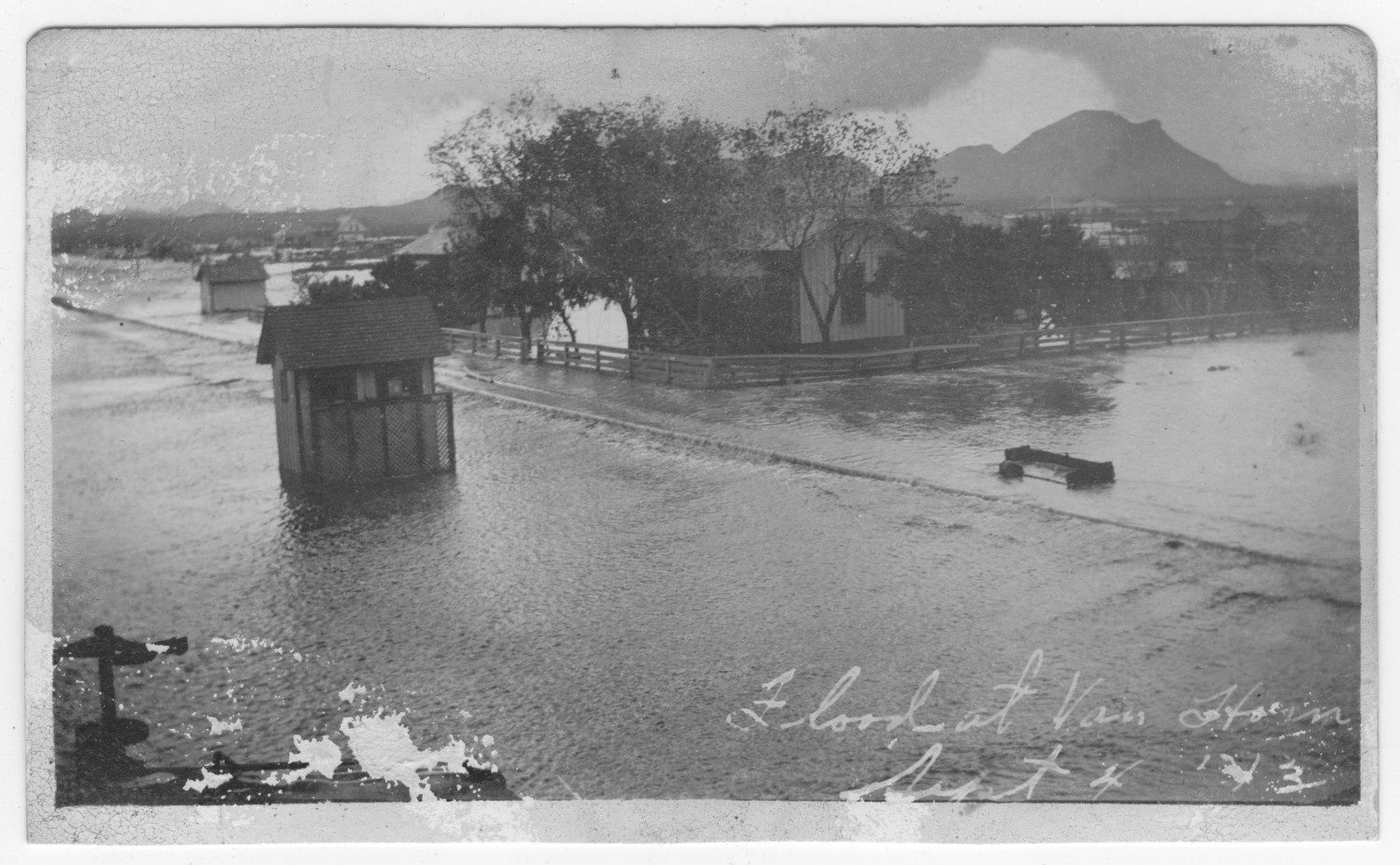 T&P Section House in Van Horn During the 1913 Flood