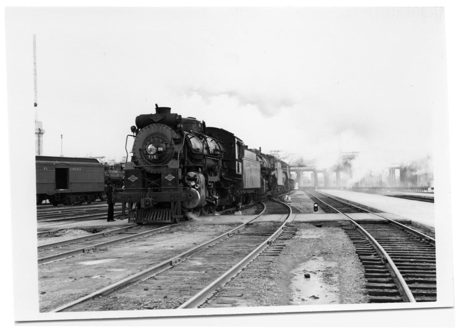 Westbound double-headed passenger train in Dallas