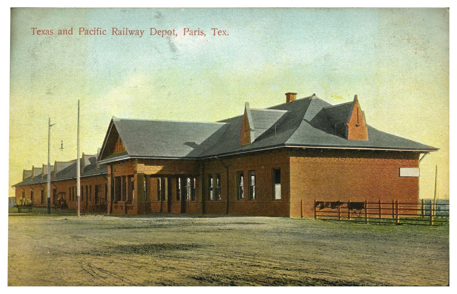 Texas and Pacific Railway Depot, Paris, Tex.