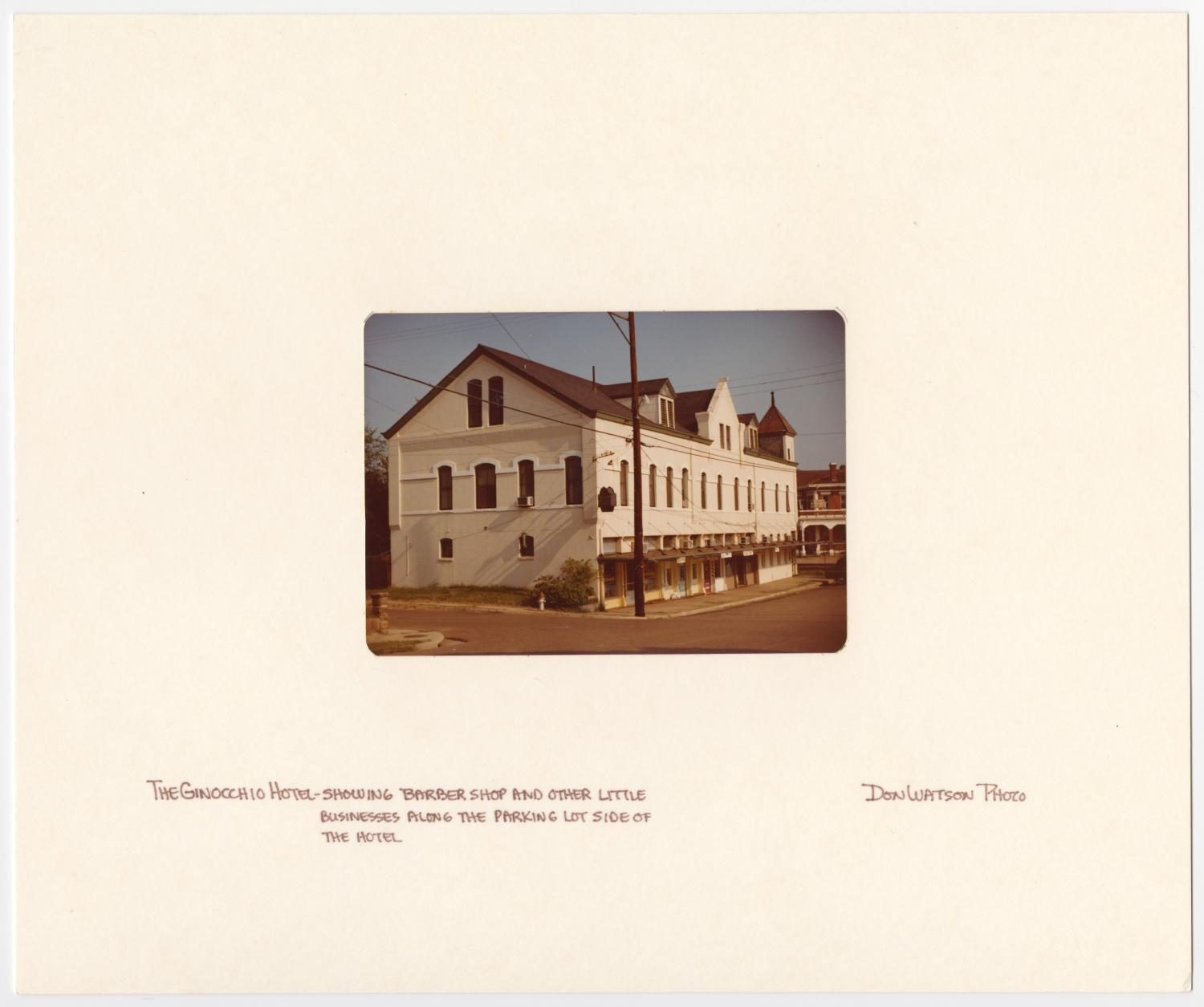 Front of Ginocchio Hotel