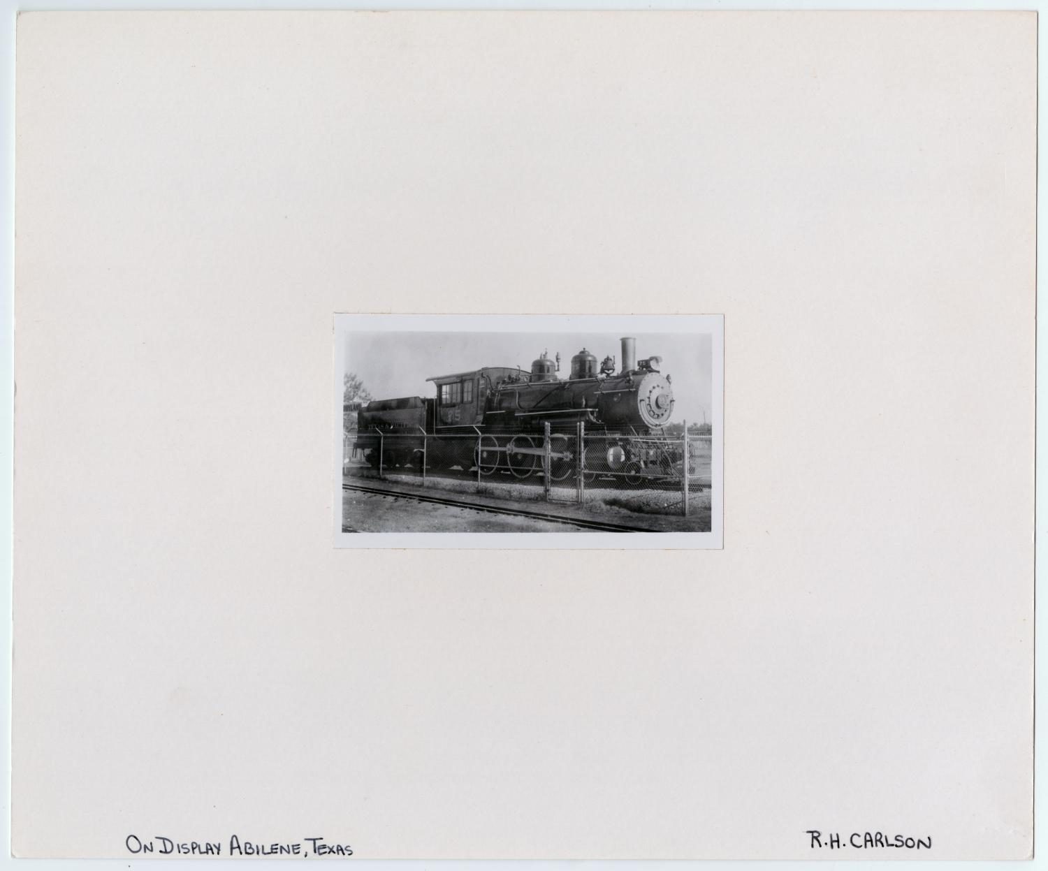 Train #75 on Display in Abilene, Texas
