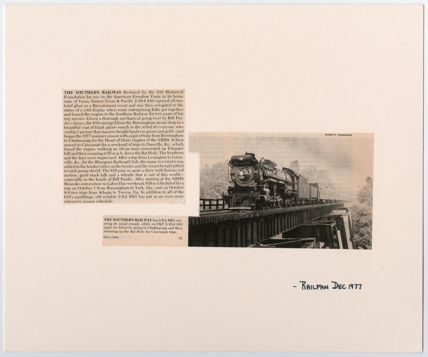 SR Train #610 Article