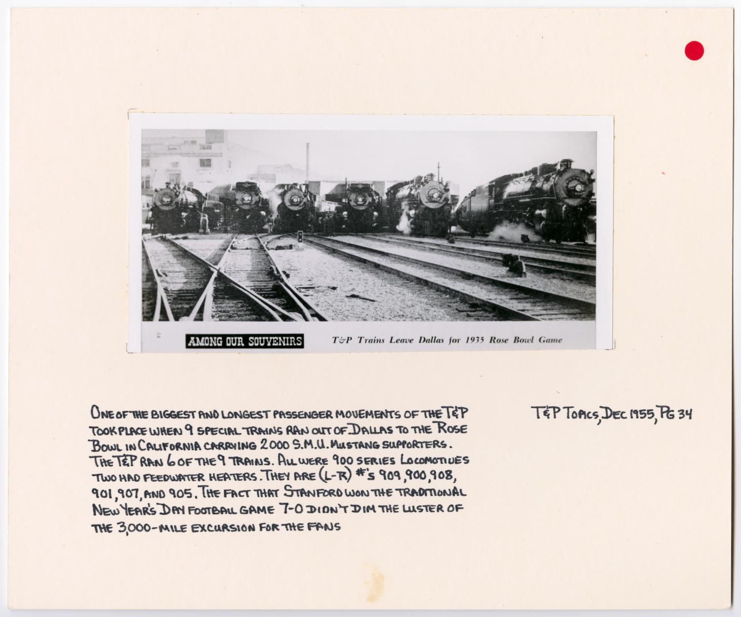T&P Trains Leaving Dallas